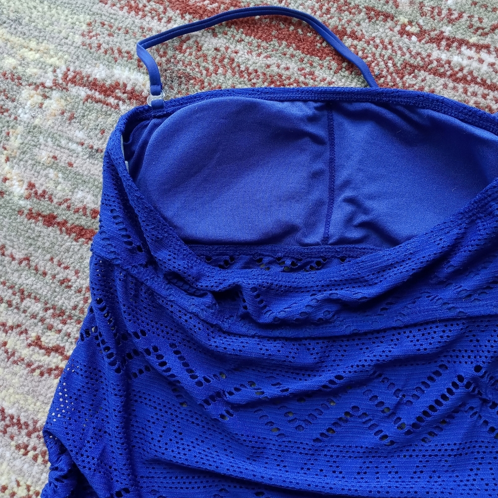 Strapless Halter Takini Lace Swim Top - Picture 5 of 7